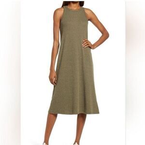 Madewell Westville Tank Midi Dress in olive green Size M